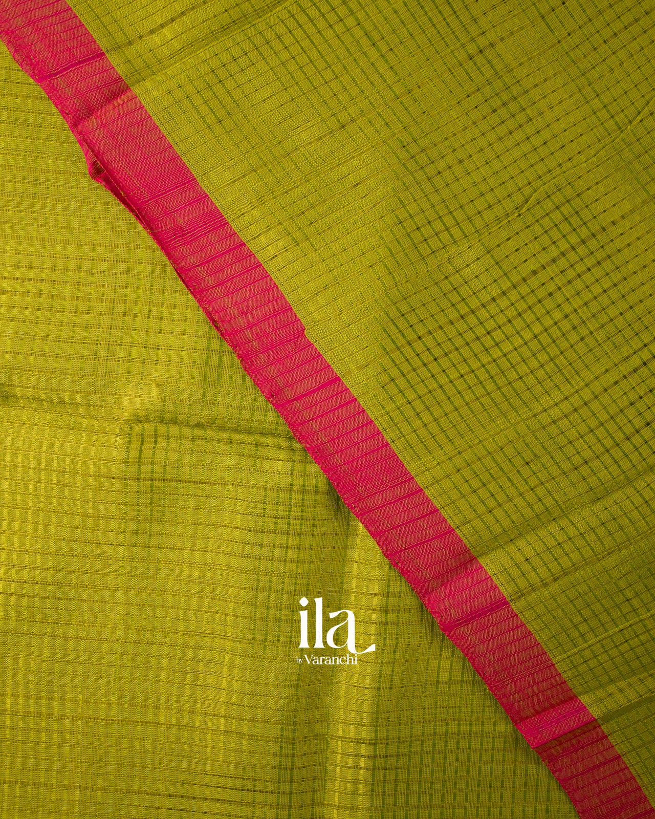 Mehendi Green Checks Mangalgiri Silk Cotton Handloom Saree