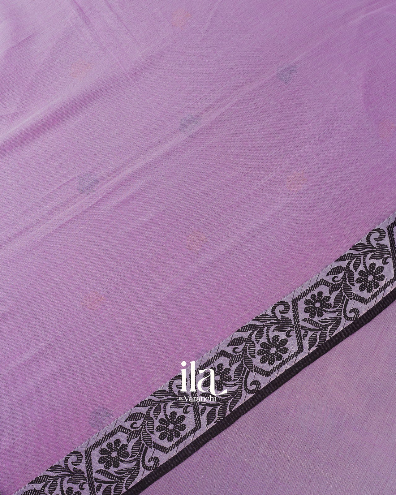 Lilac Pure Mercerised Cotton Saree 