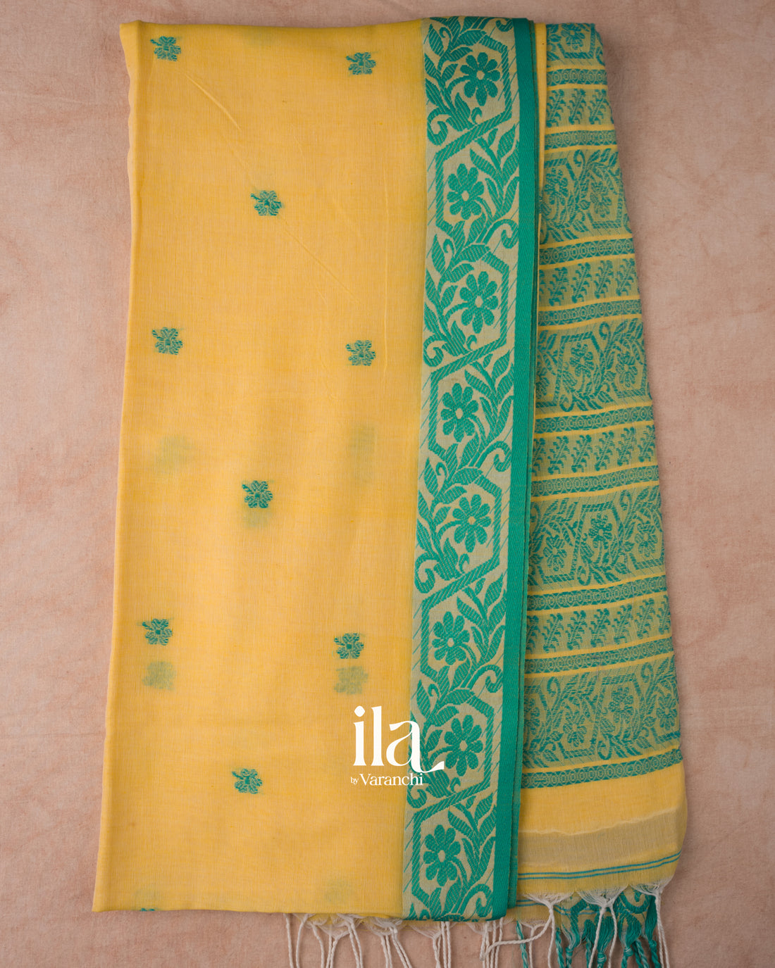 Mustarad Yellow Pure Mercerised Cotton Saree 