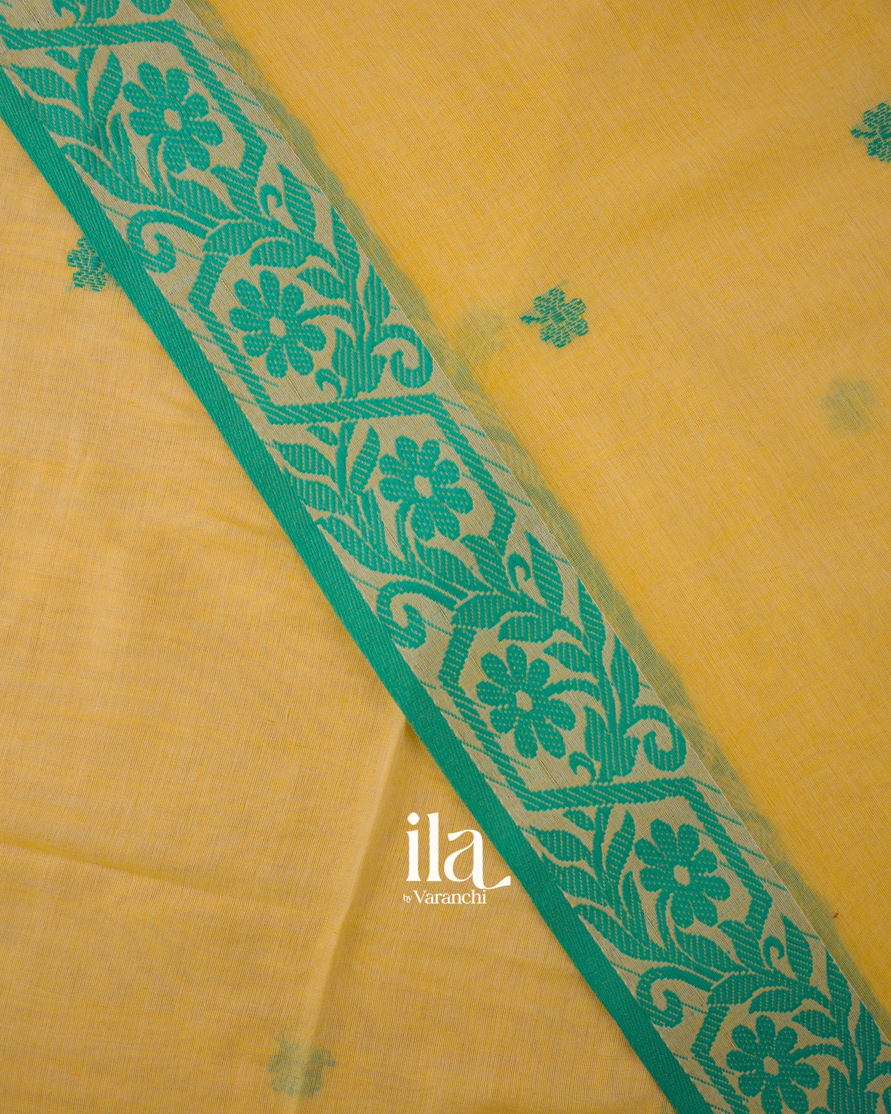 Mustarad Yellow Pure Mercerised Cotton Saree 