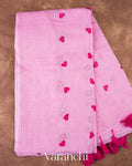 Rosy Pink Mul Mul Cotton Saree