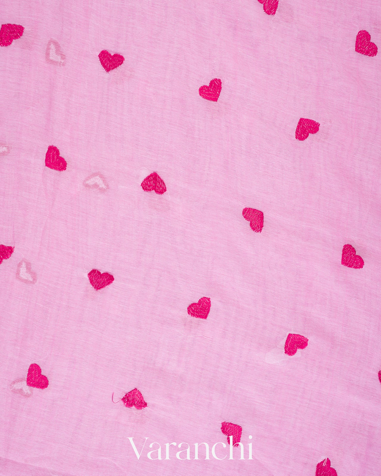 Rosy Pink Mul Mul Cotton Saree