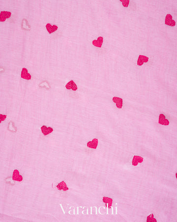 Rosy Pink Mul Mul Cotton Saree