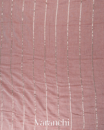 Muted Mauve Mul Mul Cotton Saree