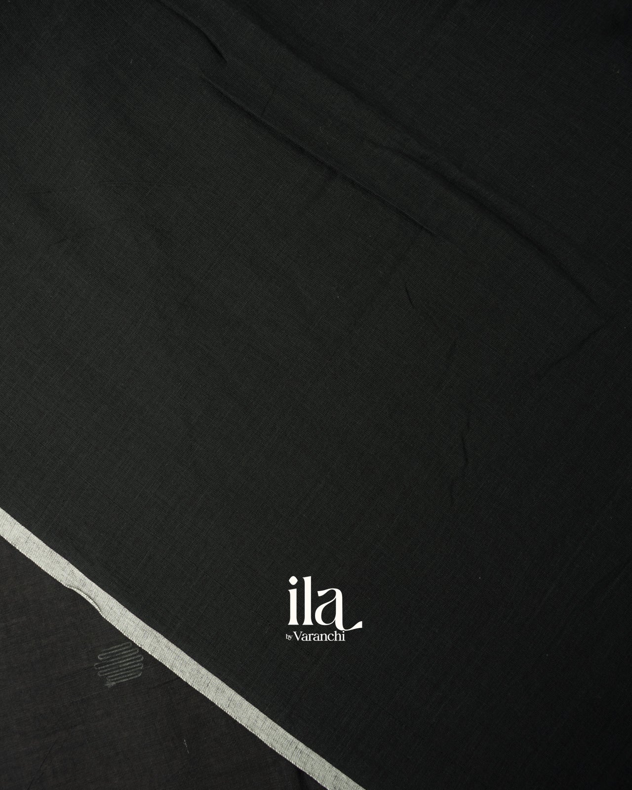 Black Jamdani Pure Mul Mul Cotton Saree