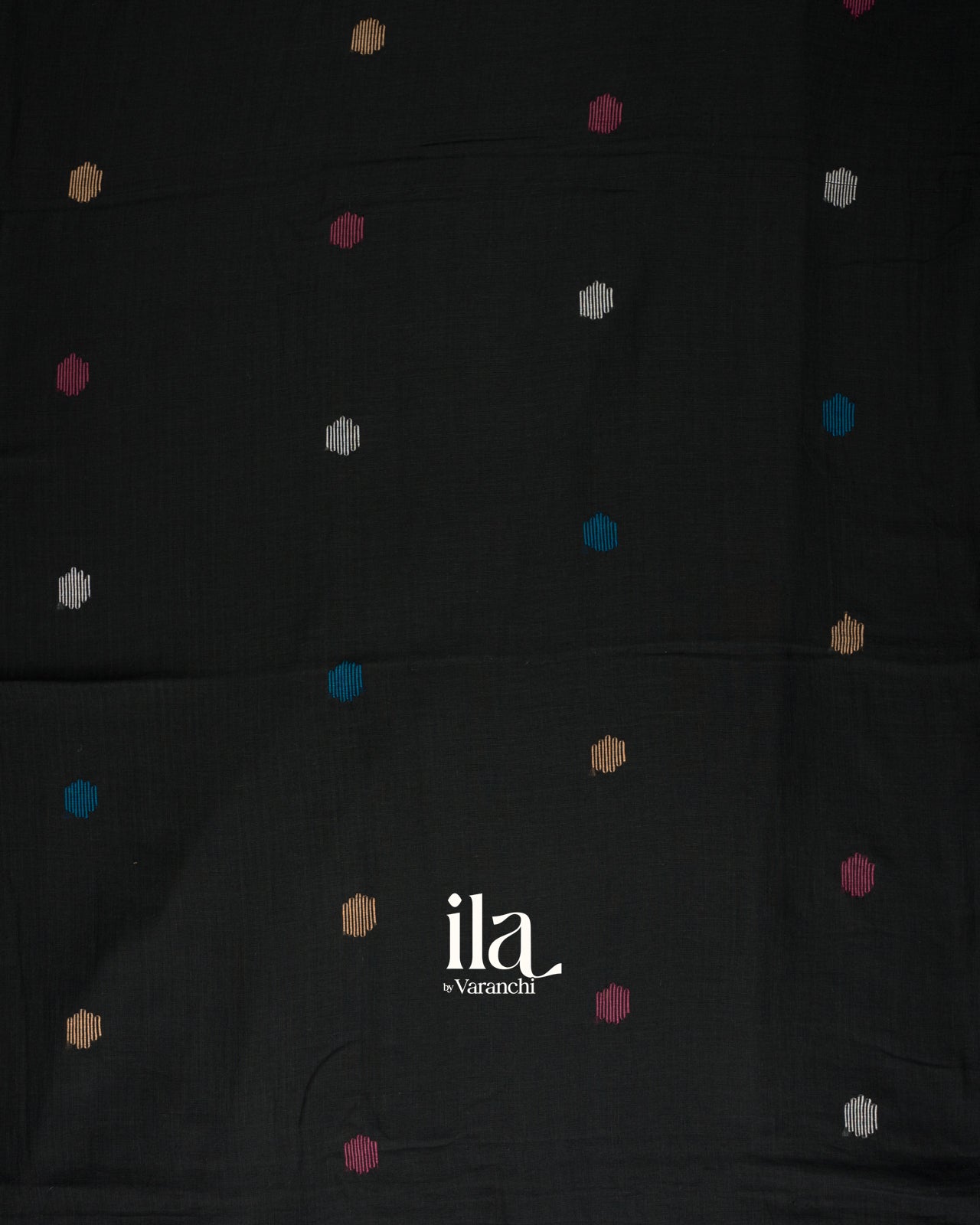 Black Jamdani Pure Mul Mul Cotton Saree