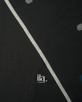 Black Jamdani Pure Mul Mul Cotton Saree