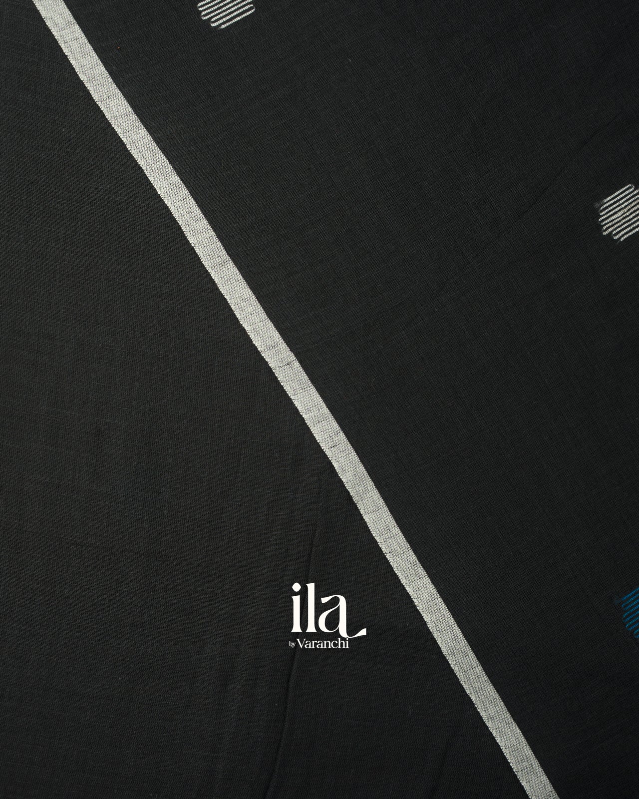 Black Jamdani Pure Mul Mul Cotton Saree