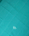 Deep Turquoise Blue Jamdani Pure Mul Mul Cotton Handloom Saree 