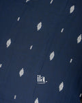 Navy Blue Jamdani Pure Mul Mul Cotton Saree