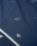 Navy Blue Jamdani Pure Mul Mul Cotton Saree
