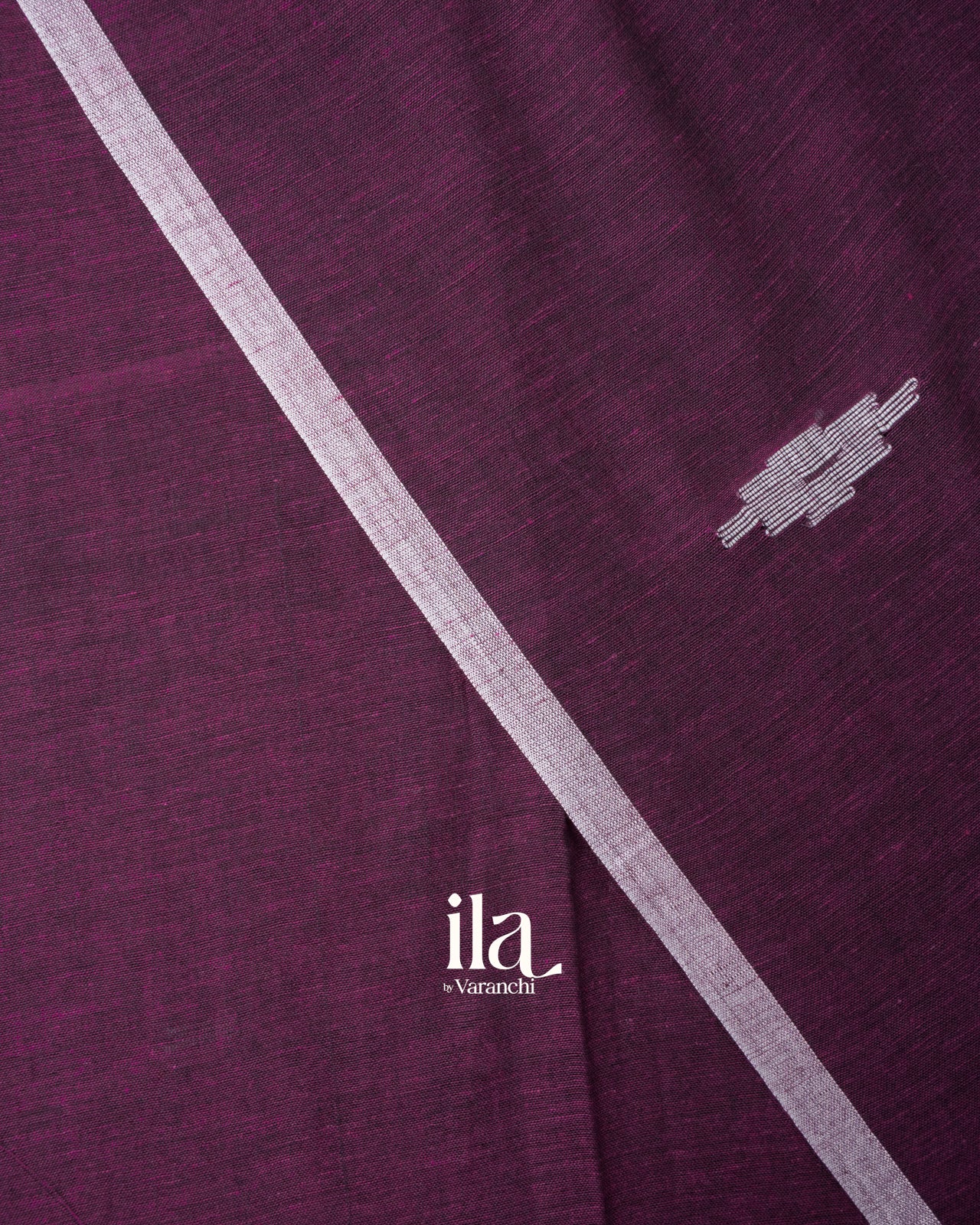Wine Jamdani Pure Mul Mul Cotton Saree