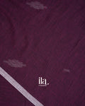 Wine Jamdani Pure Mul Mul Cotton Saree