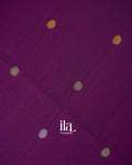 Deep Purple Jamdani Pure Mul Mul Cotton Saree