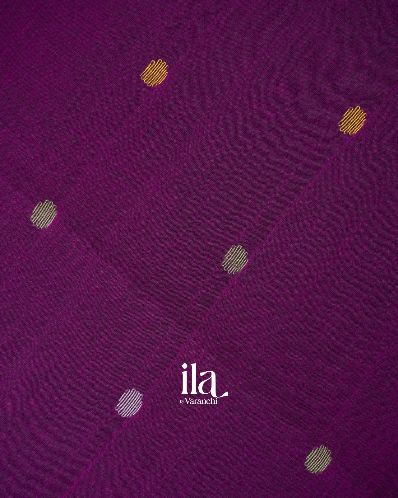 Deep Purple Jamdani Pure Mul Mul Cotton Saree