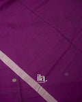 Deep Purple Jamdani Pure Mul Mul Cotton Saree