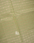Pista Green Semi Chanderi Cotton Saree