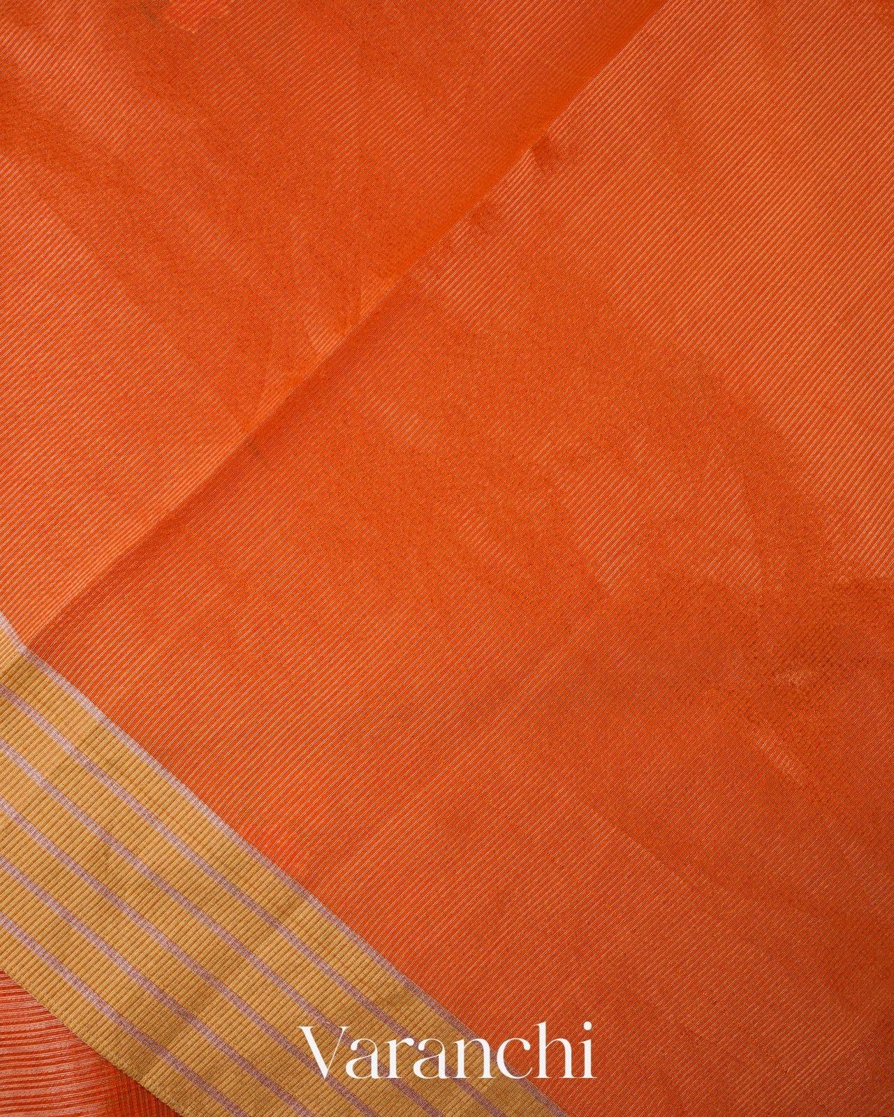 Coral Orange Embroidered Semi Kota Silk Saree