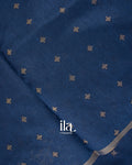 Royal Blue Embroidered Semi Kota Silk Saree