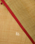 Mustard Yellow  French Knot Embroidered Linen Tissue Saree