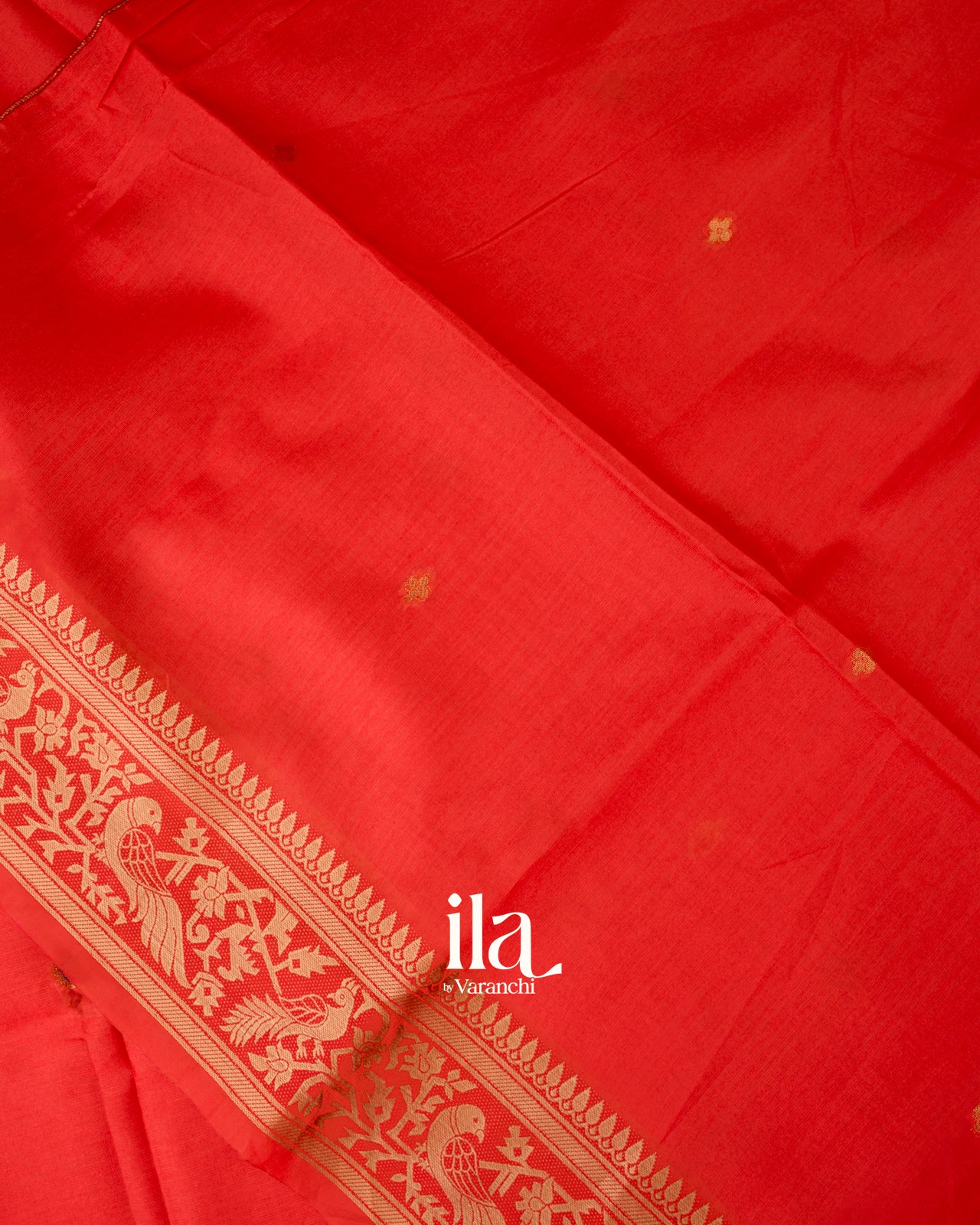 Fire Oranage Paithani Semi Silk Saree