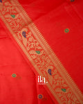 Fire Oranage Paithani Semi Silk Saree
