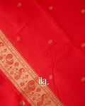 Orange  Paithani Meenakari Semi Silk Saree
