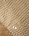  Bronze Brown Floral Embroidered Semi Tussar Silk Saree 