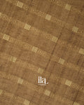  Bronze Brown Floral Embroidered Semi Tussar Silk Saree 