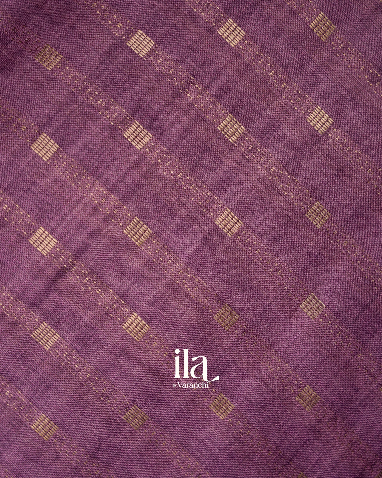 Light Lavender Floral Embroidered Semi Tussar Silk Saree 