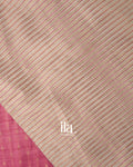 Onion Pink Floral Embroidered Semi Tussar Silk Saree 