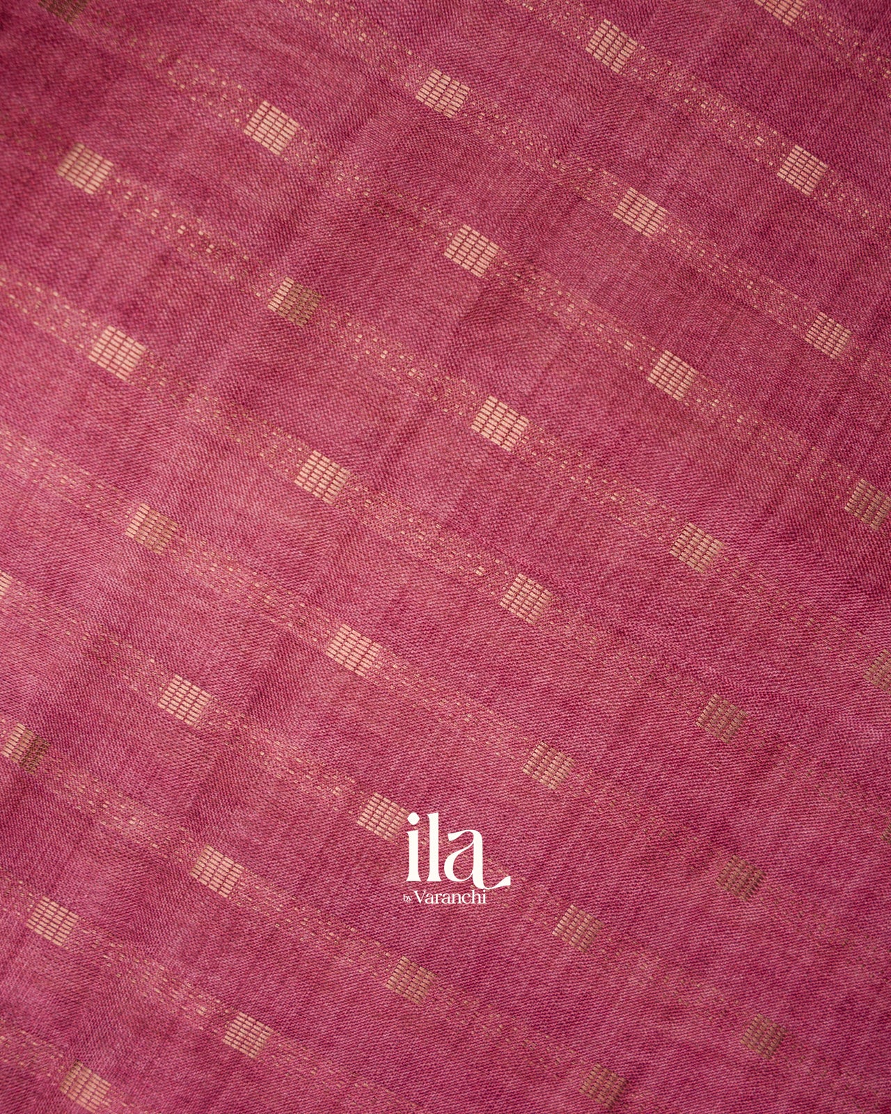 Onion Pink Floral Embroidered Semi Tussar Silk Saree 
