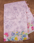 Pastel Baby Pink Semi Tussar Silk Saree