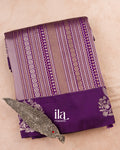 Royal Purple Brocade Viscose Silk Saree