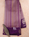 Royal Purple Brocade Viscose Silk Saree