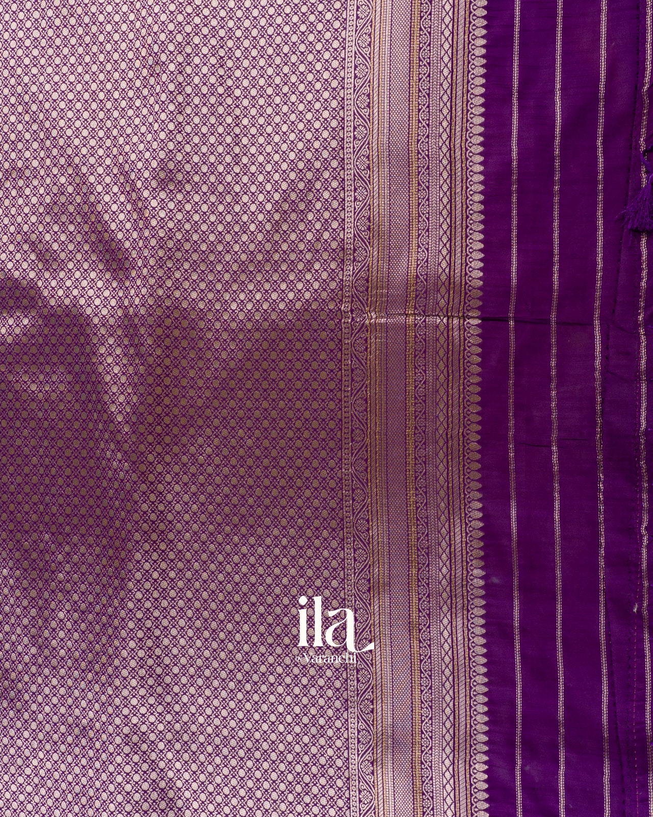 Royal Purple Brocade Viscose Silk Saree