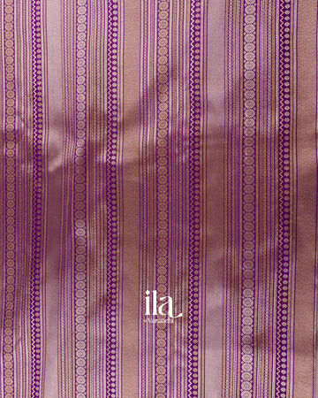 Royal Purple Brocade Viscose Silk Saree