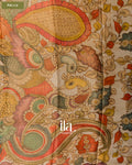 Coffee Brown Cotton Tissue Saree — Pallu