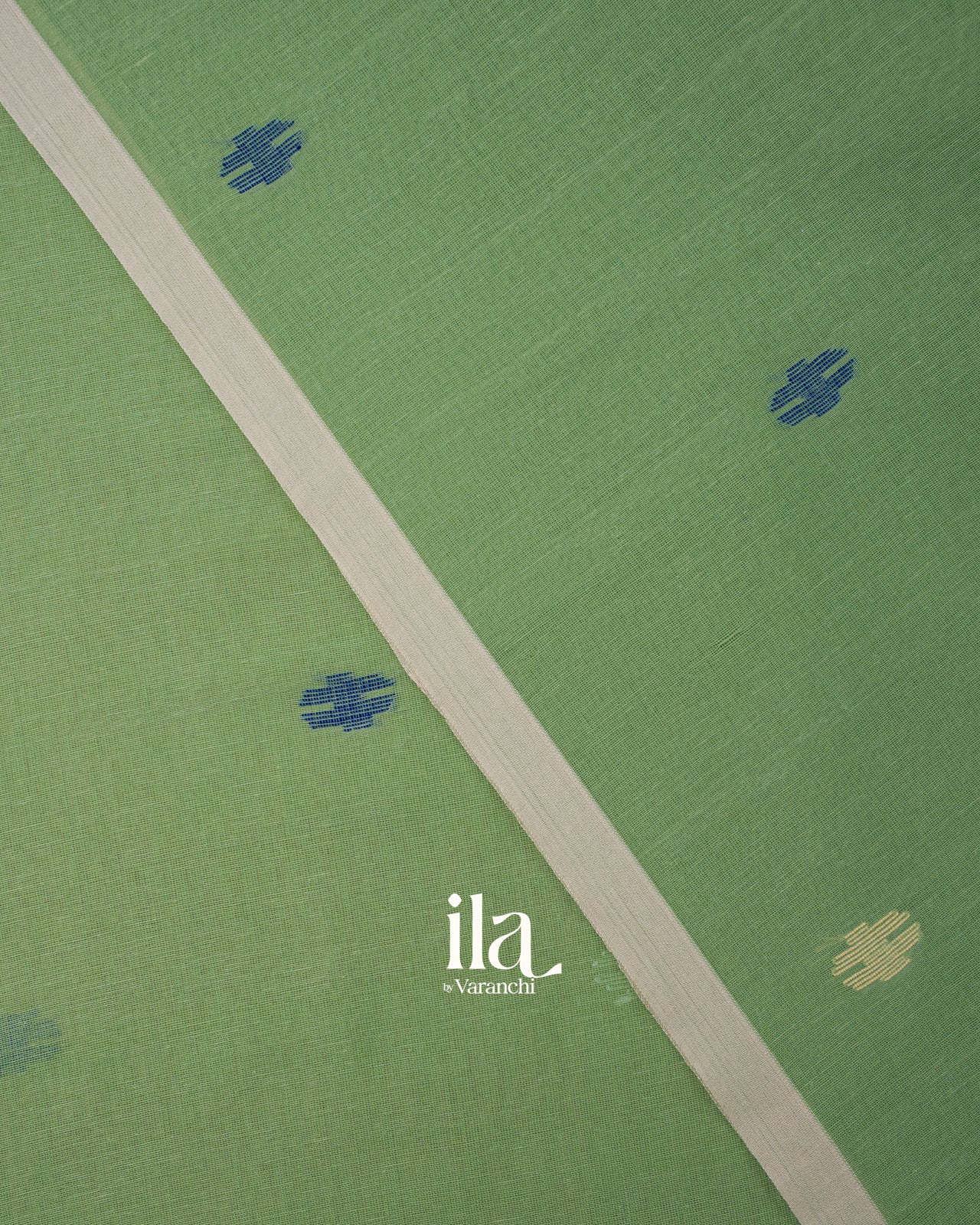 Leaf Green Pure Cotton Saree