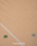 Cream Jamdani Pure Mul Mul Cotton Handloom Saree