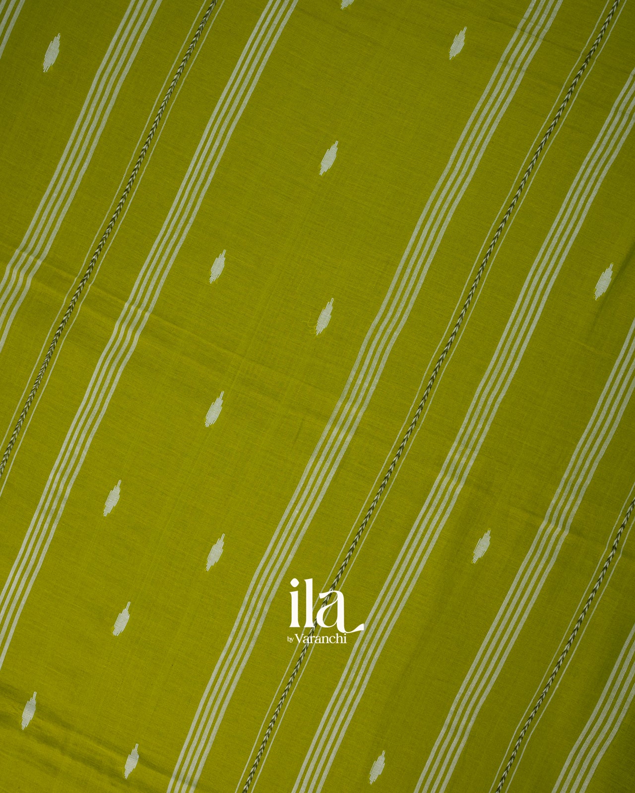Olive Green Pure Mul Mul Cotton Saree