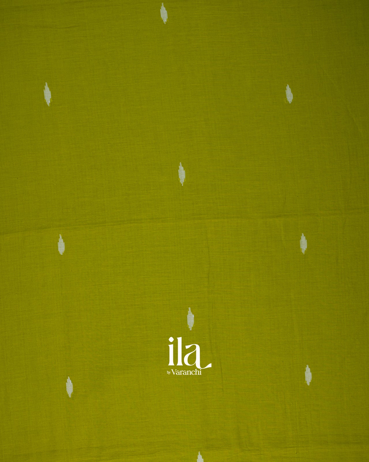 Olive Green Pure Mul Mul Cotton Saree