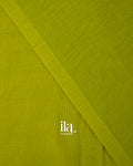 Olive Green Pure Mul Mul Cotton Saree
