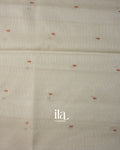 Beige Dhakai Jamdani Semi Kota Saree