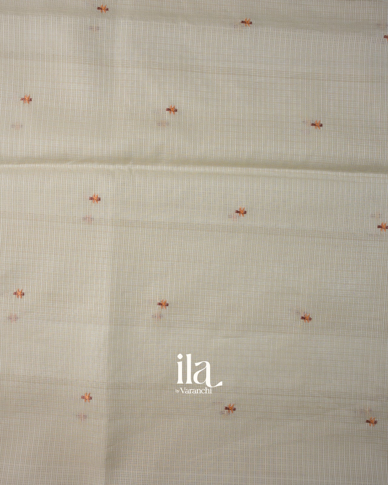 Beige Dhakai Jamdani Semi Kota Saree