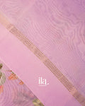 Lilac Floral Digital Printed Pure Soft Cotton Saree