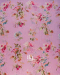 Lilac Floral Digital Printed Pure Soft Cotton Saree