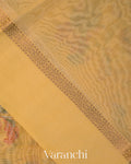 Mustard Yellow Floral Digital Printed Pure Soft Cotton Saree