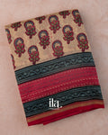 Beige Pure Chanderi Silk Cotton Saree