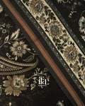 Black Digital Floral Printed Cotton Saree